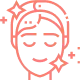 女性の顔のアイコン